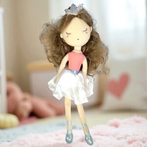 Aurora Little Lilly Ballerina Girl Doll Plush Ragdoll Tutu Crown Ballet 2021 12"